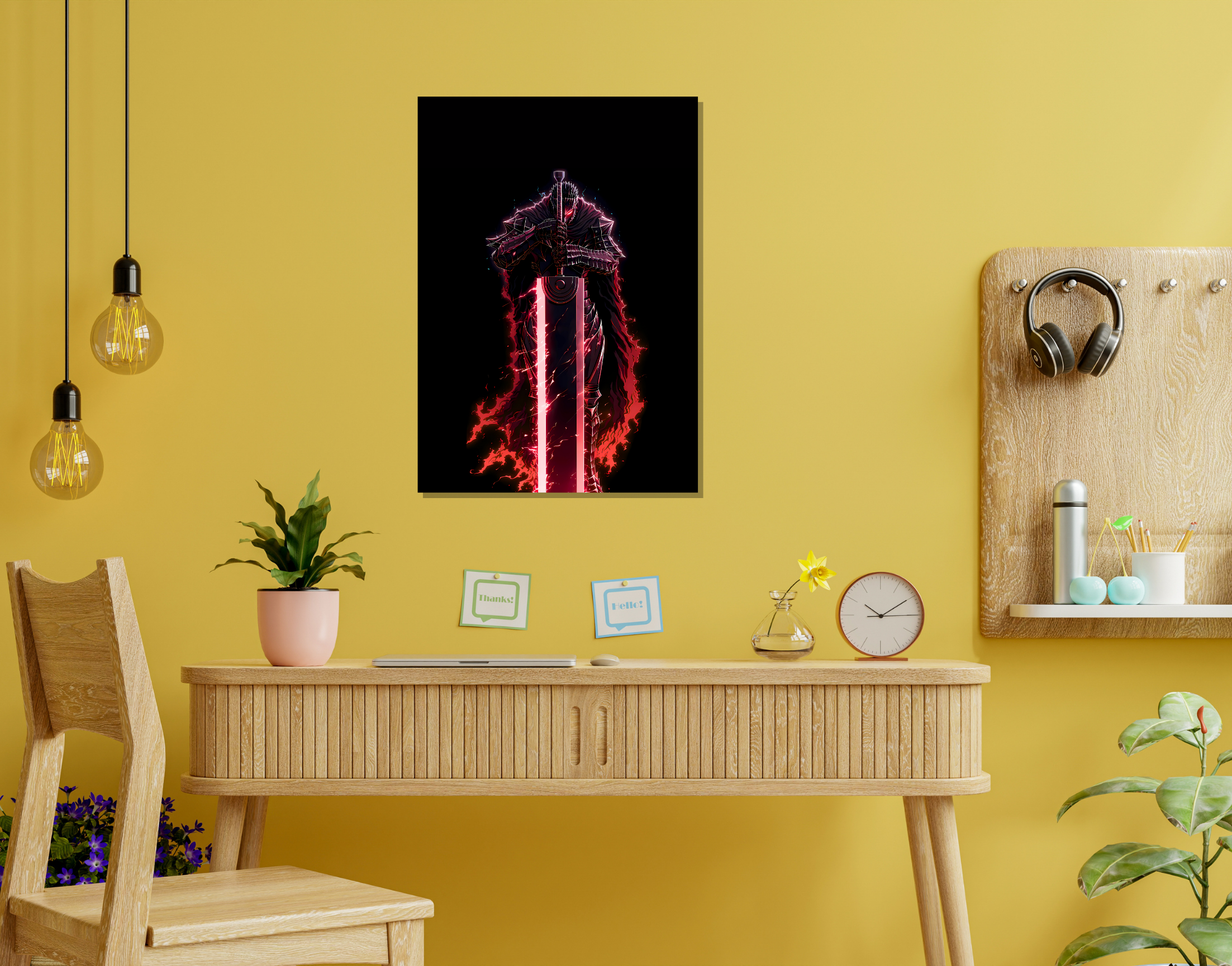 "GUTS- MANGA SERIES"- Shiny & Sturdy Metallic Poster  Art That Pops & Sticks