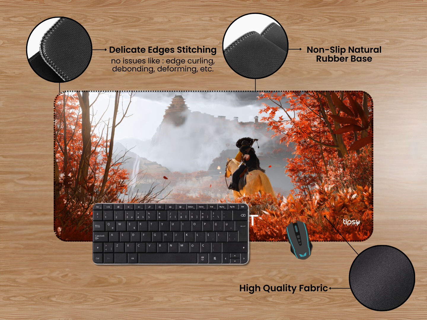 "GHOST OF YOTEI" Gaming Mousepad Elevate Your Gaming Experience