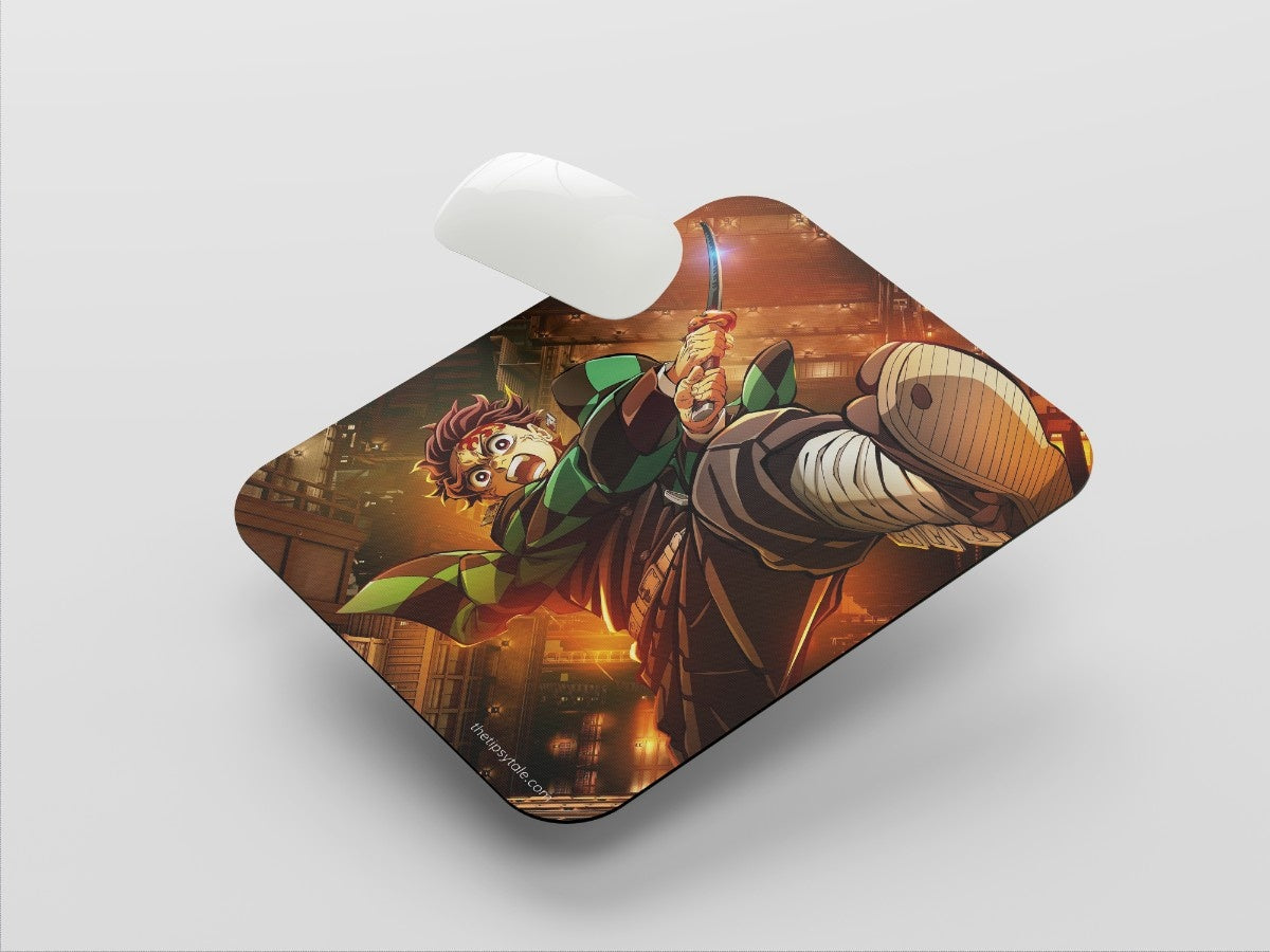 "Tanjiro Kamado- Last fall" Mousepad Enhance Your Workspace with Style