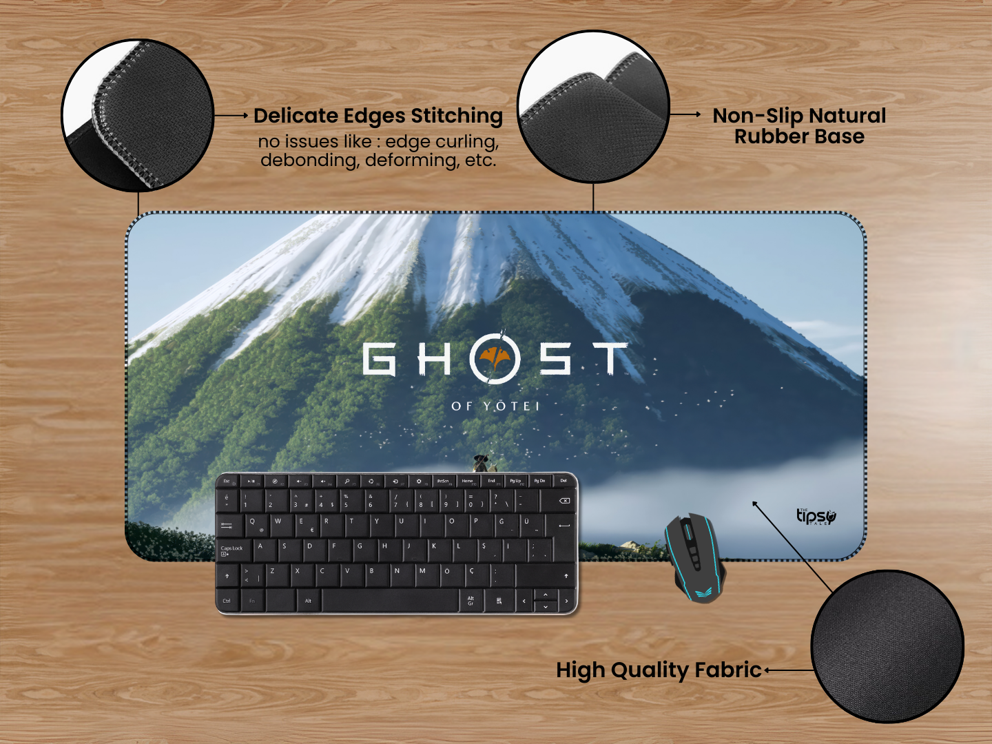 "GHOST OF YOTEI - PC GAME" Gaming Mousepad Elevate Your Gaming Experience