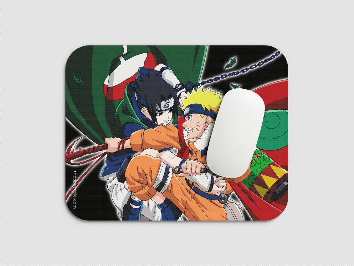 "SASUKE VS NARUTO" Mousepad Enhance Your Workspace with Style