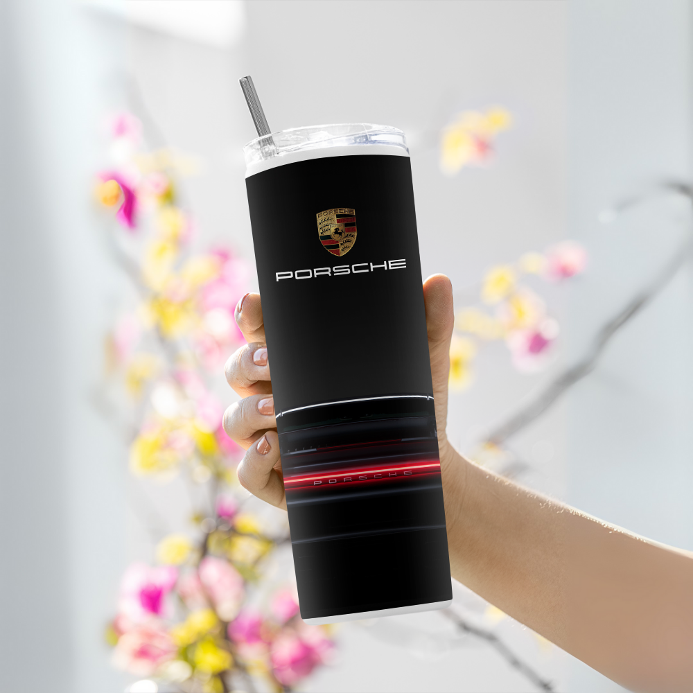 "Porsche: Car Edition" Tumbler with Metal Straw