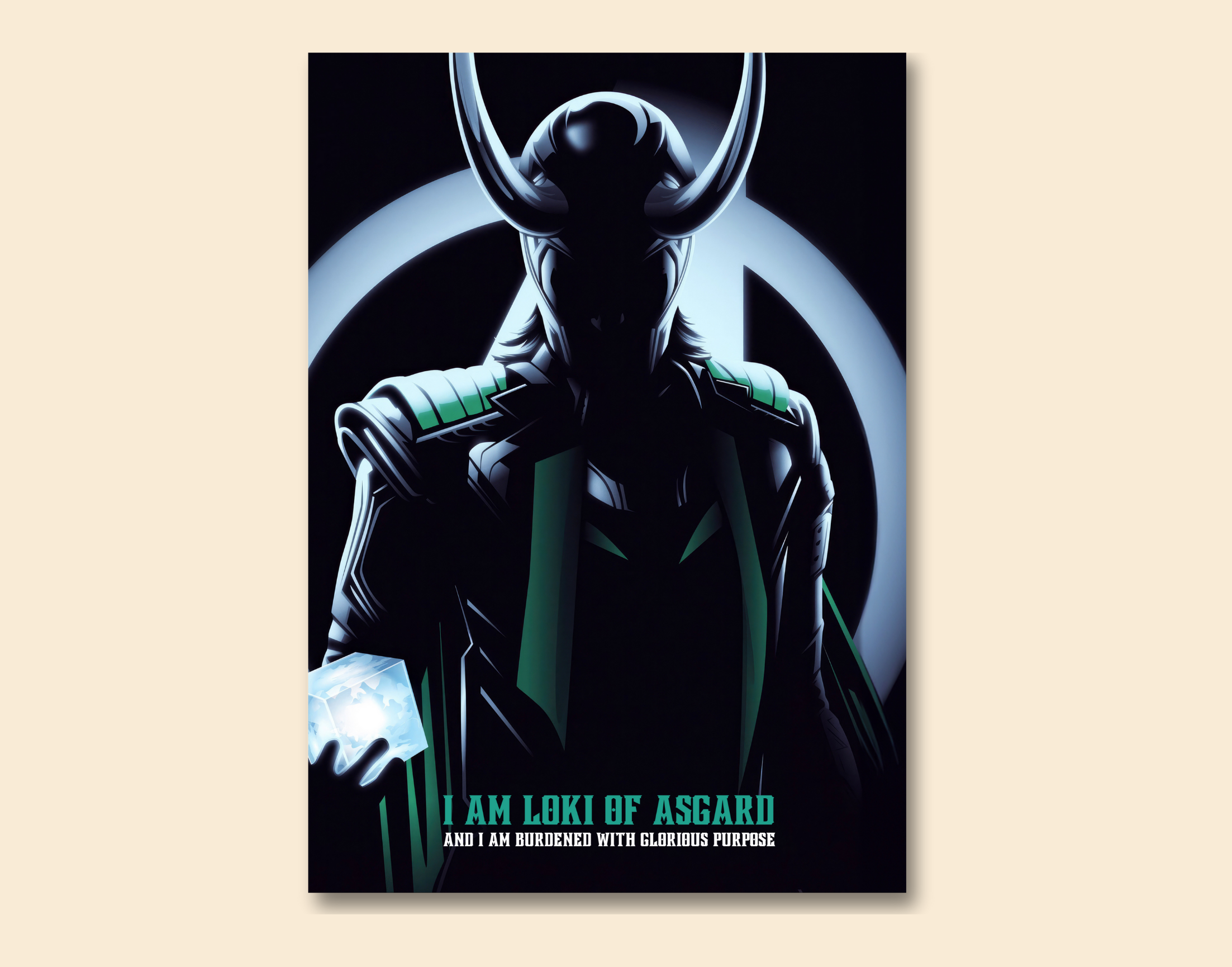 "I AM LOKI OF ASGARD"- Shiny & Sturdy Metallic Poster Art That Pops & Sticks