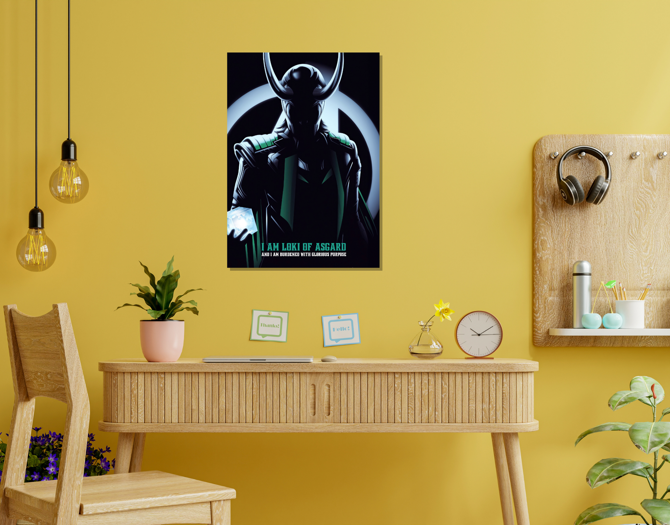 "I AM LOKI OF ASGARD"- Shiny & Sturdy Metallic Poster Art That Pops & Sticks