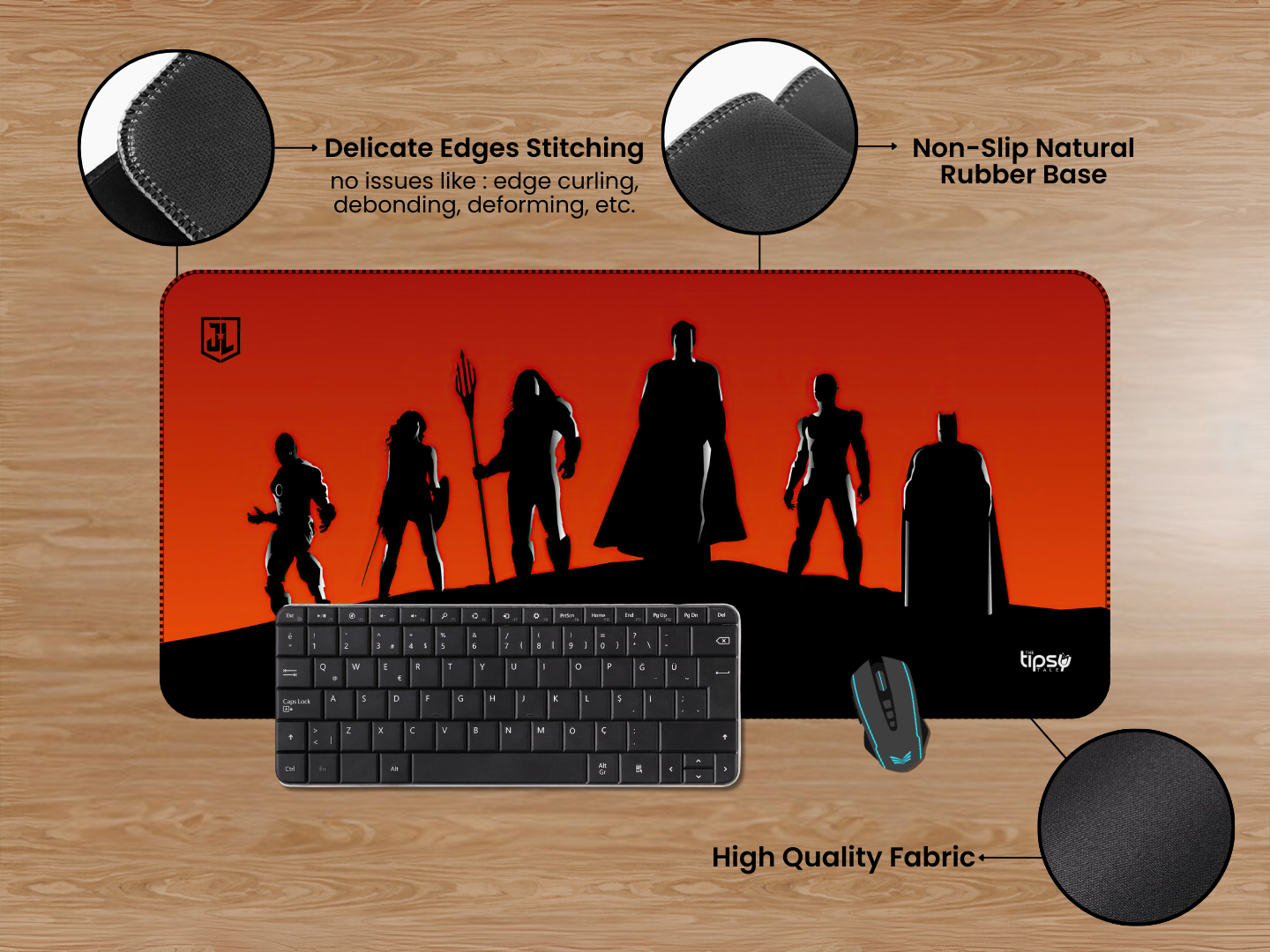 "JUSTICE LEAGUE #JL" Gaming Mousepad Elevate Your Gaming Experience