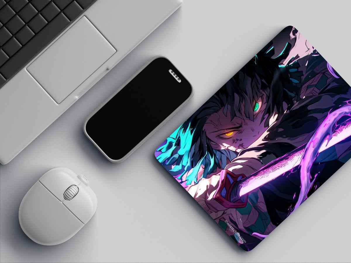 "Tanjiro Kamado the demon look" Mousepad Enhance Your Workspace with Style