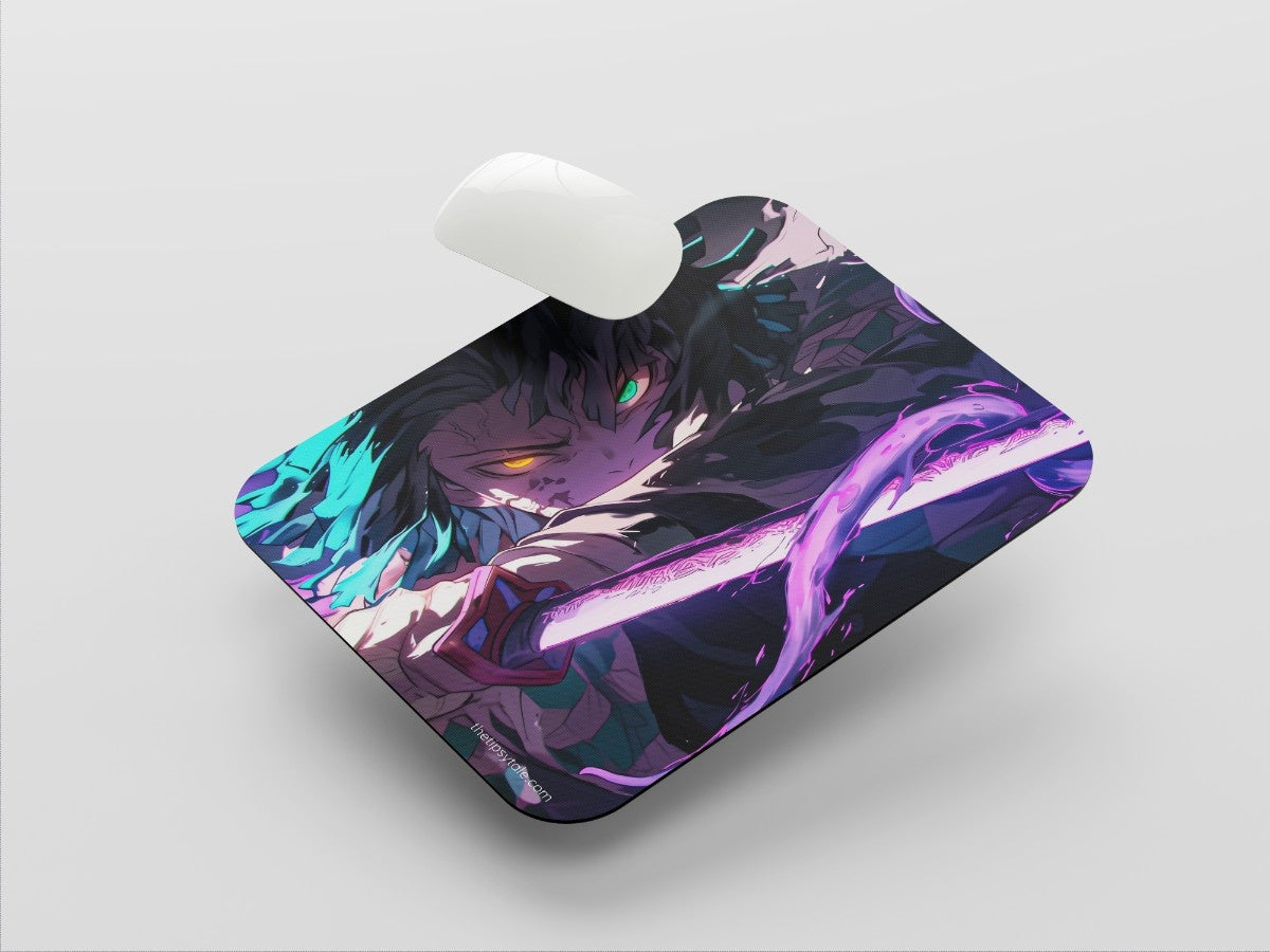 "Tanjiro Kamado the demon look" Mousepad Enhance Your Workspace with Style