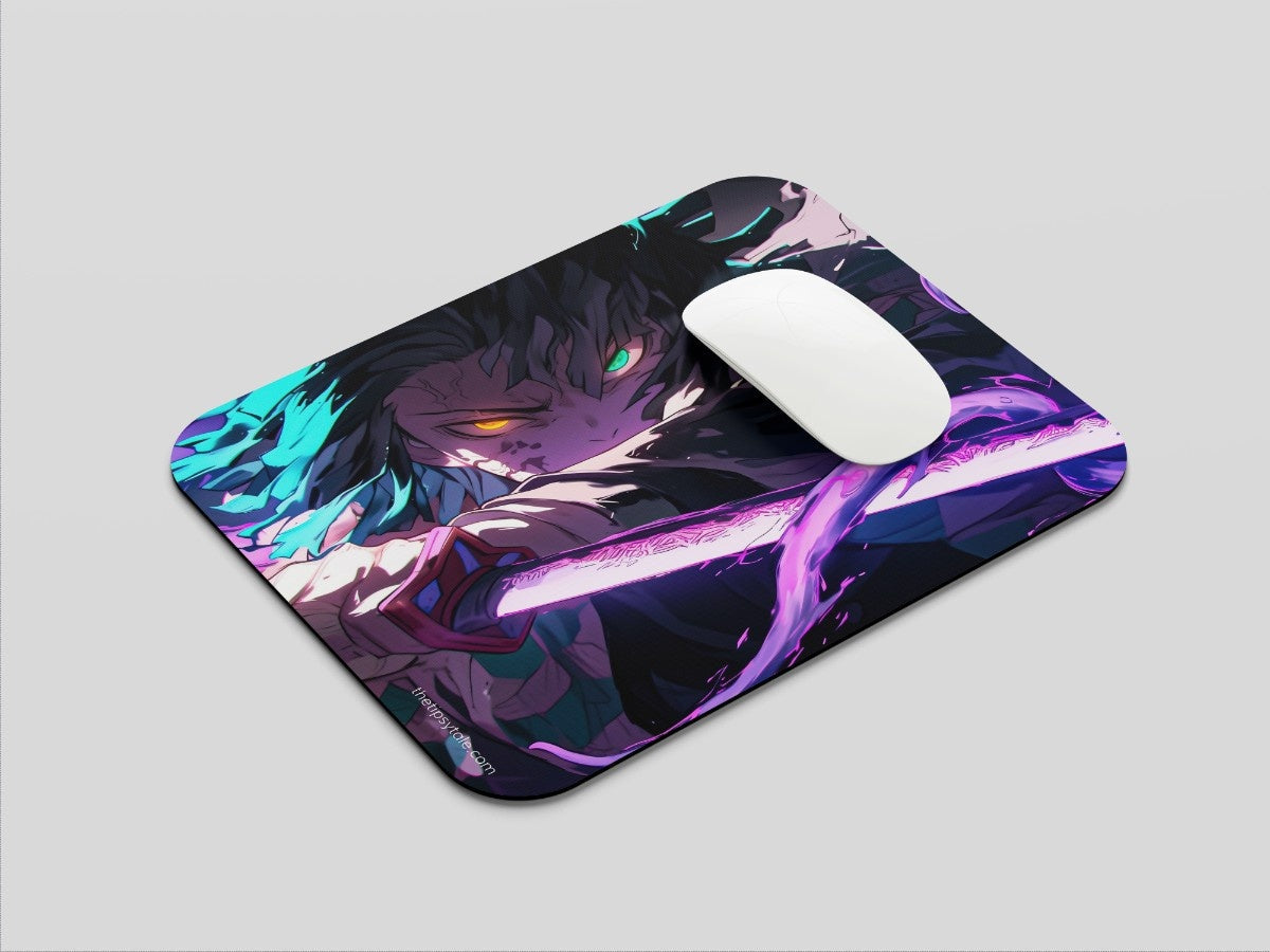 "Tanjiro Kamado the demon look" Mousepad Enhance Your Workspace with Style