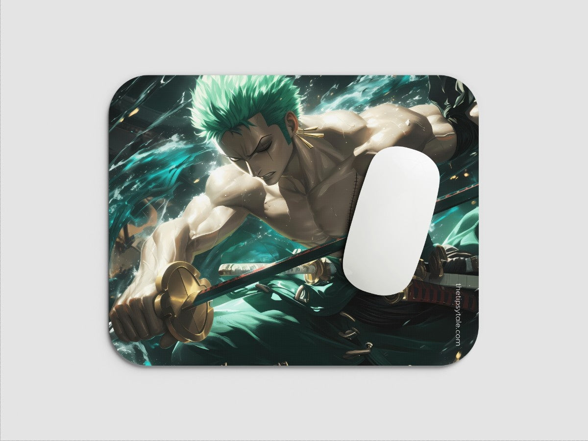 "Roronoa Zoro- Water fight" Mousepad Enhance Your Workspace with Style