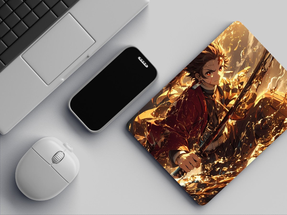 "Tanjiro kamado: The Water War" Mousepad Enhance Your Workspace with Style
