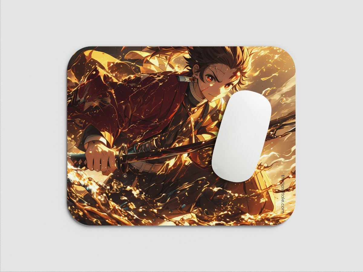 "Tanjiro kamado: The Water War" Mousepad Enhance Your Workspace with Style