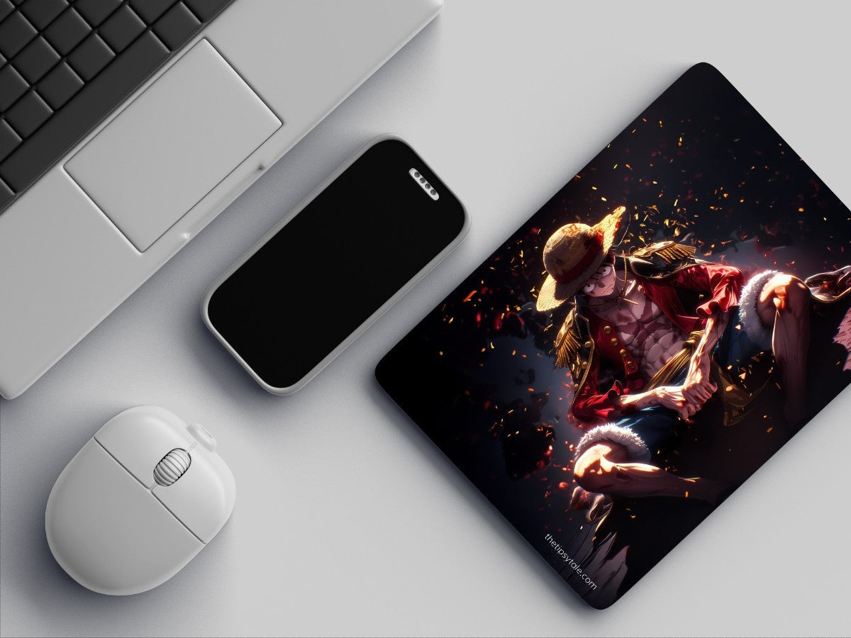 " STRAW HAT LUFFY ONE PIECE" Mousepad Enhance Your Workspace with Style