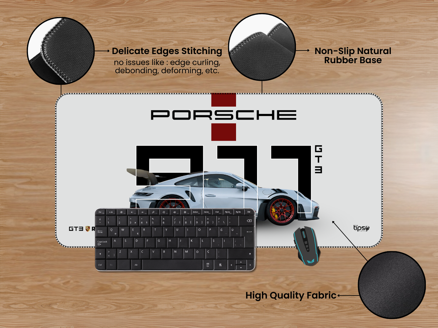 "PORSCHE GTR" Gaming Mousepad Elevate Your Gaming Experience