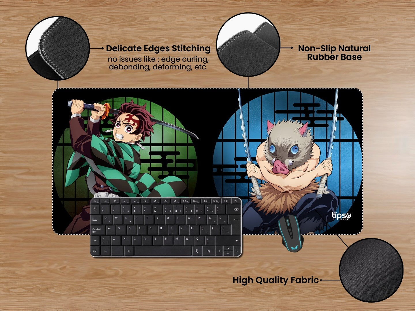 "INOSUKE HASHIBRA VS TANJIRO KAMADO- ANIME EDITION" Gaming Mousepad Elevate Your Gaming Experience