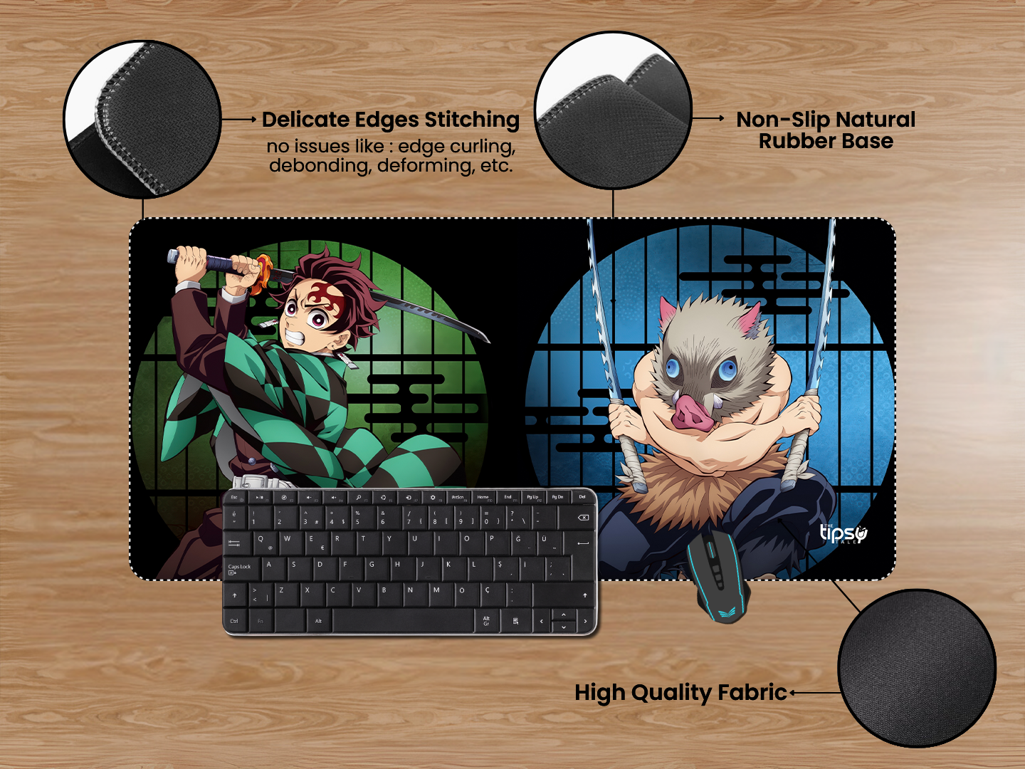 "INOSUKE HASHIBRA VS TANJIRO KAMADO- ANIME EDITION" Gaming Mousepad Elevate Your Gaming Experience