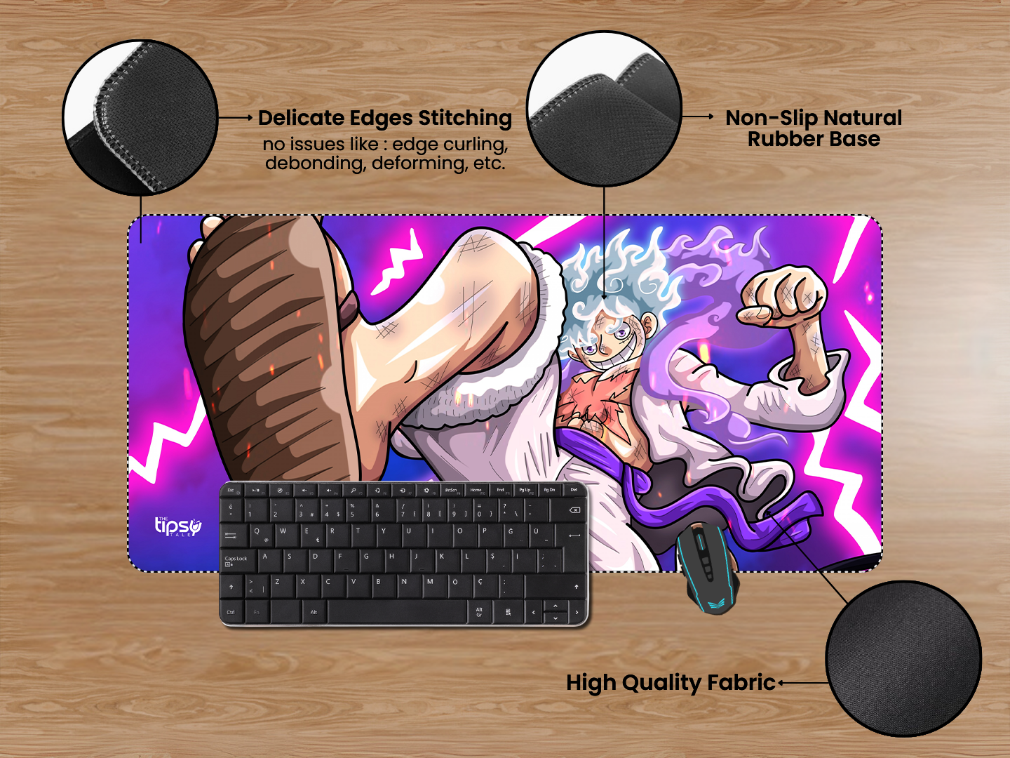 "STRAW HAT LUFFY- ANIME EDITION " Gaming Mousepad Elevate Your Gaming Experience