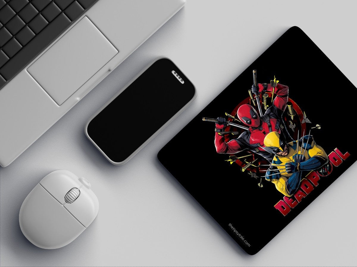 "DEADPOOL VS WOLVERINE" Mousepad Enhance Your Workspace with Style