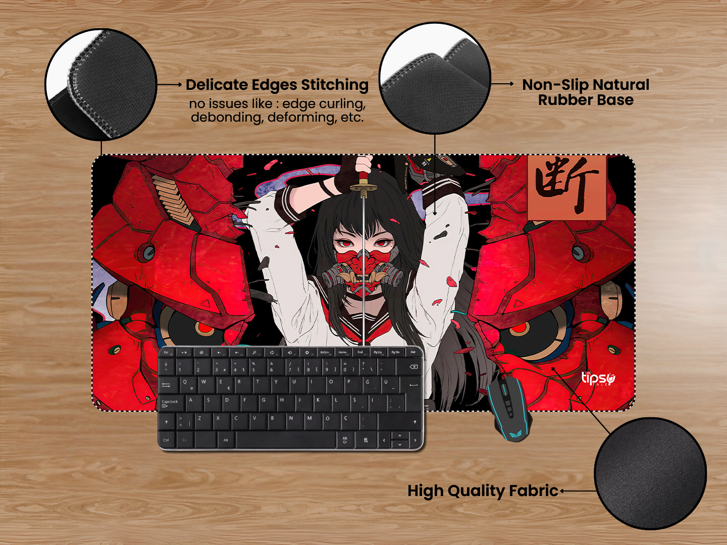 "SAMURAI - KATANA GIRL- ANIME EDITION" Gaming Mousepad Elevate Your Gaming Experience