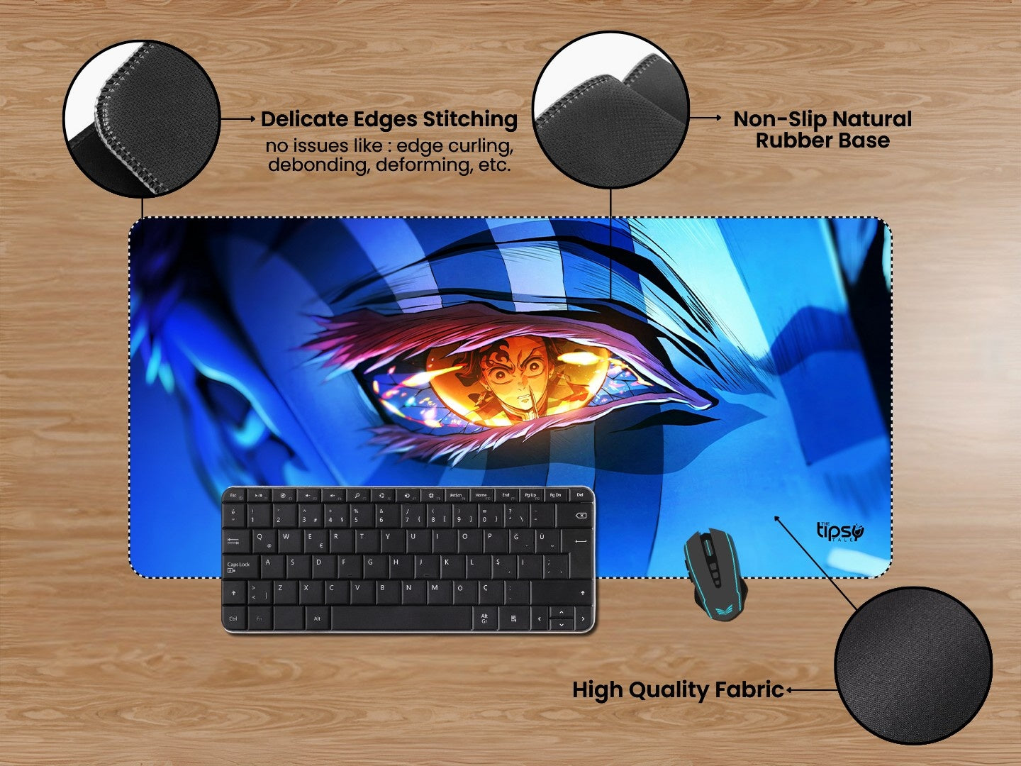 "TANJIRO KAMADO VS AKAZA- ANIME EDITION" Gaming Mousepad Elevate Your Gaming Experience