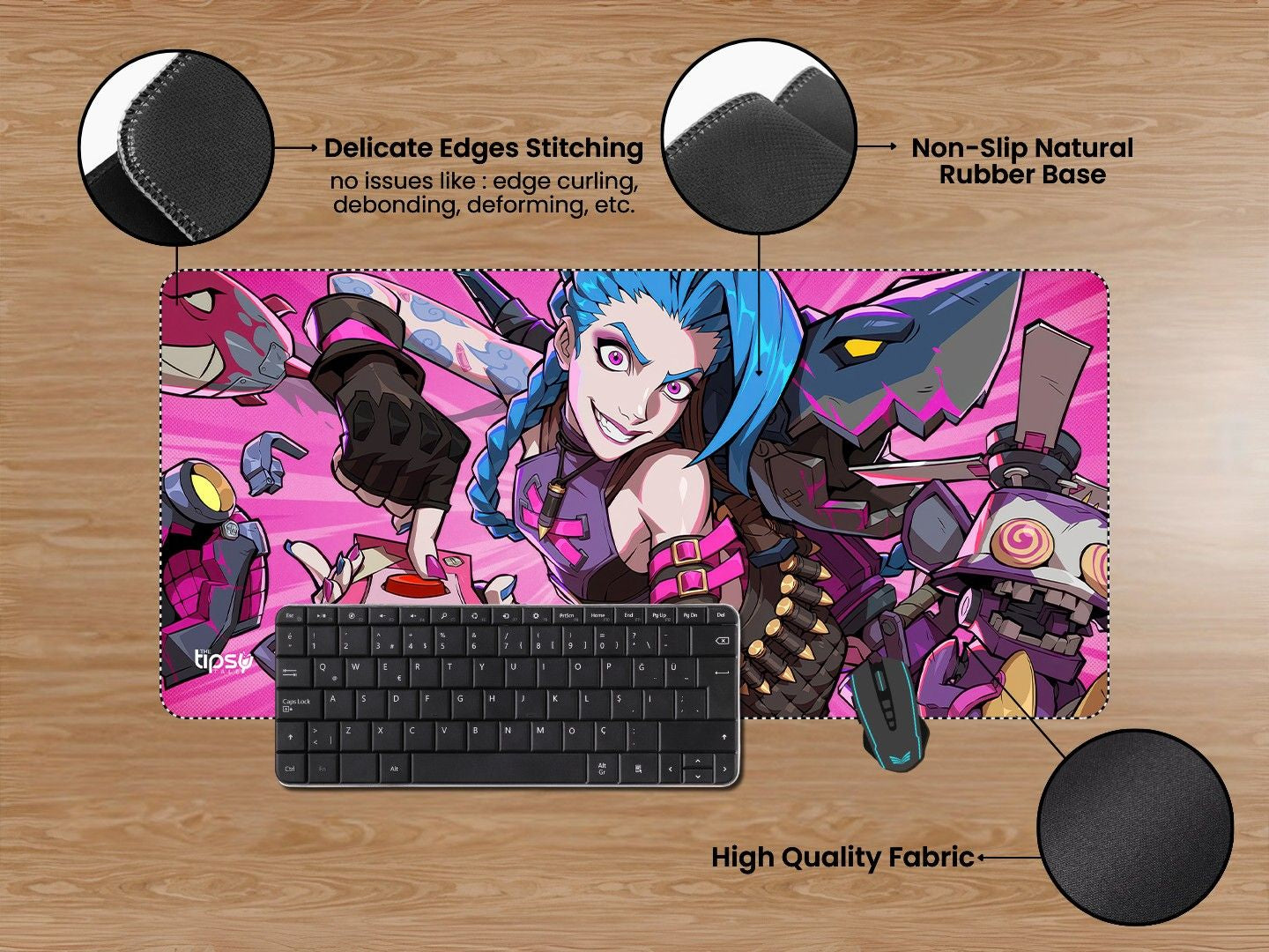 "JINX - ARCANE SEASON 2- ENTERTAINMENT  EDITION" Gaming Mousepad Elevate Your Gaming Experience