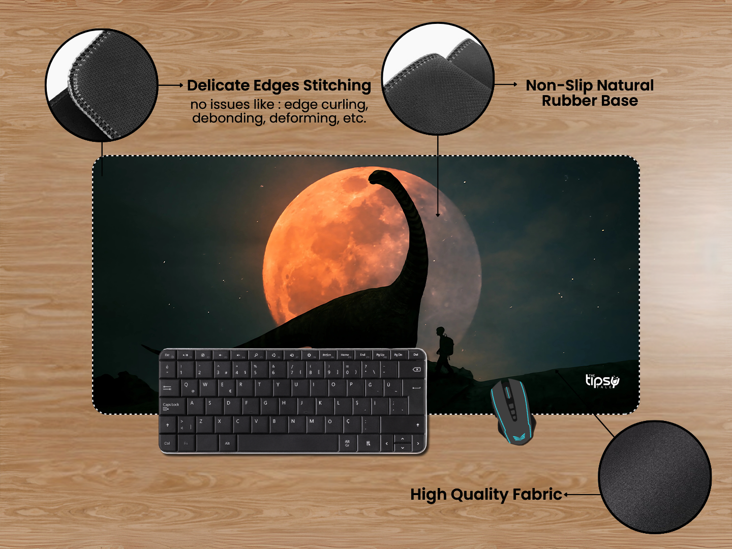 "Dinosaur Man" Gaming Mousepad Elevate Your Gaming Experience