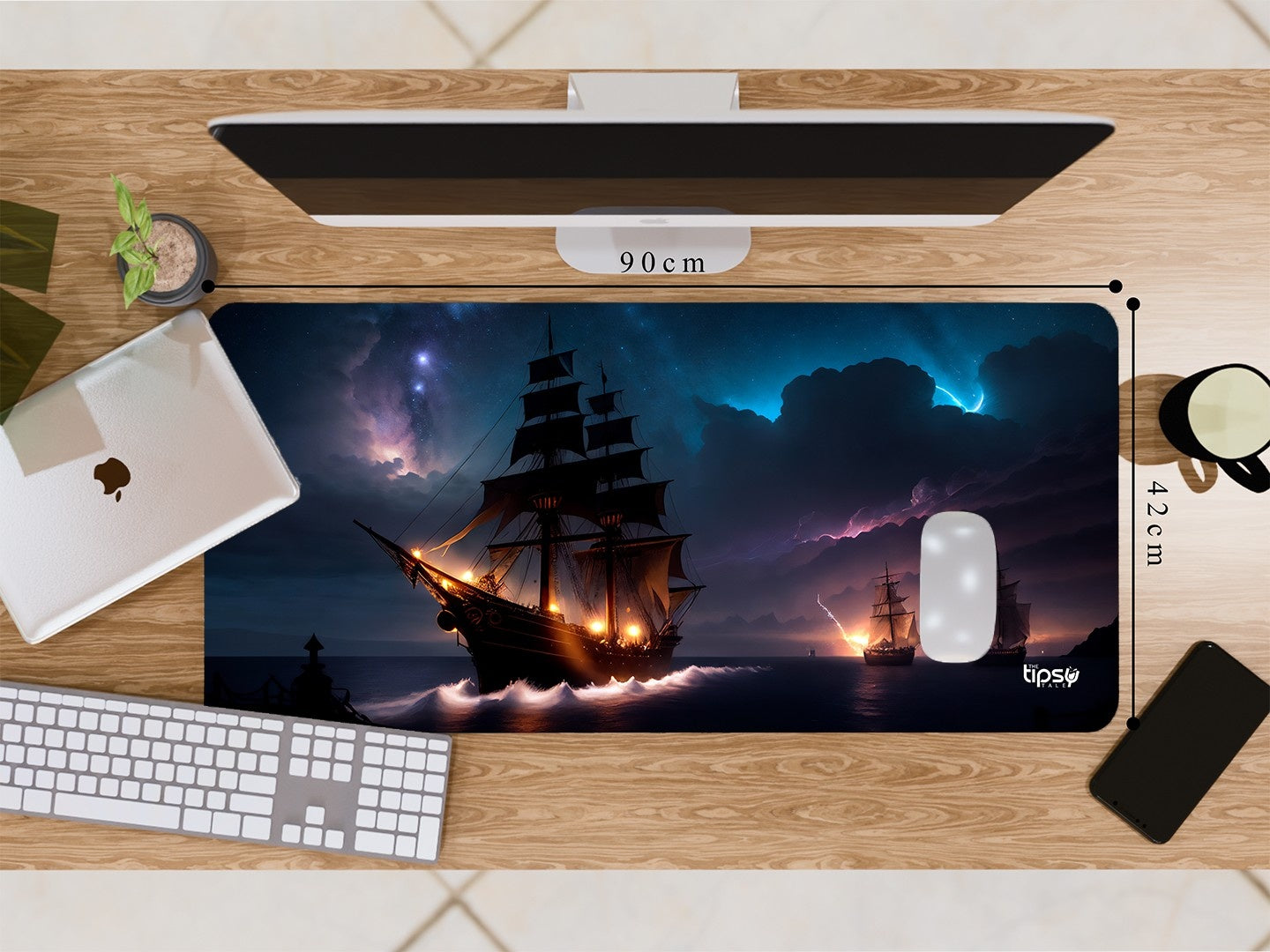 "In The Waves-Ship" Gaming Mousepad Elevate Your Gaming Experience