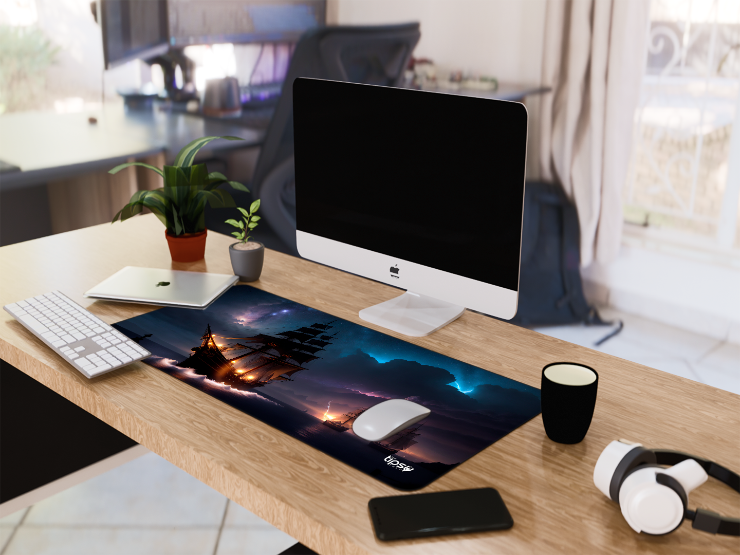 "In The Waves-Ship" Gaming Mousepad Elevate Your Gaming Experience