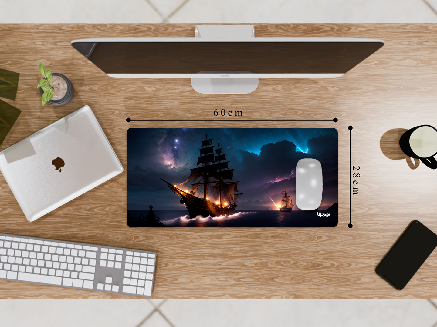 "In The Waves-Ship" Gaming Mousepad Elevate Your Gaming Experience