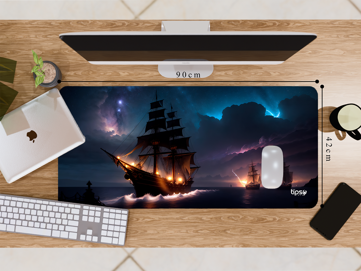 "In The Waves-Ship" Gaming Mousepad Elevate Your Gaming Experience