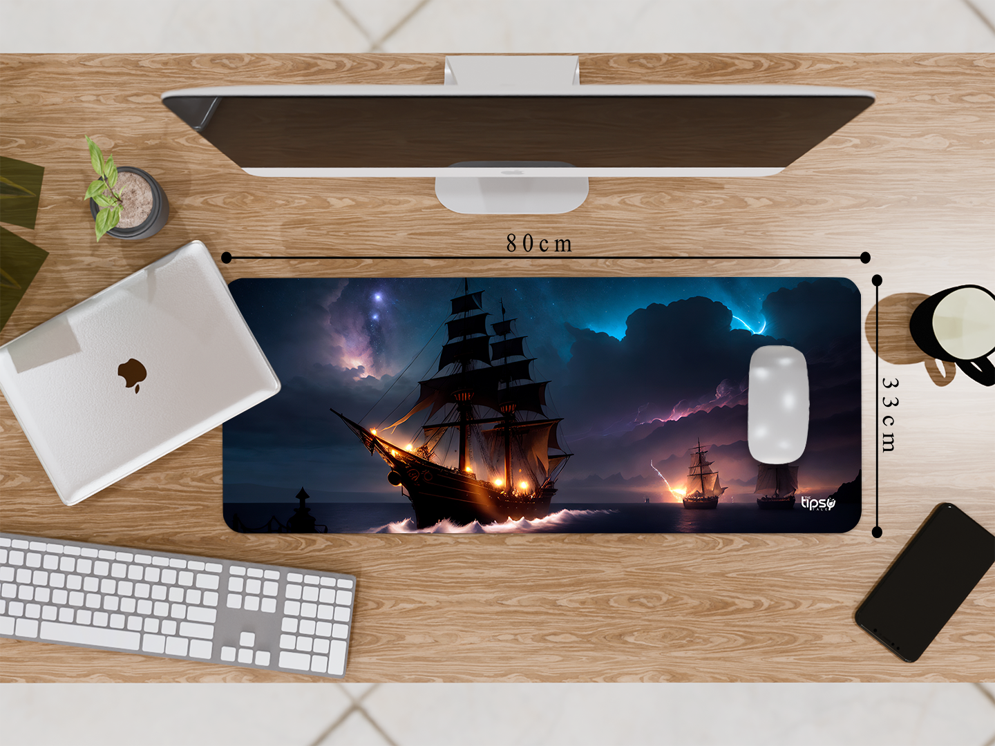 "In The Waves-Ship" Gaming Mousepad Elevate Your Gaming Experience