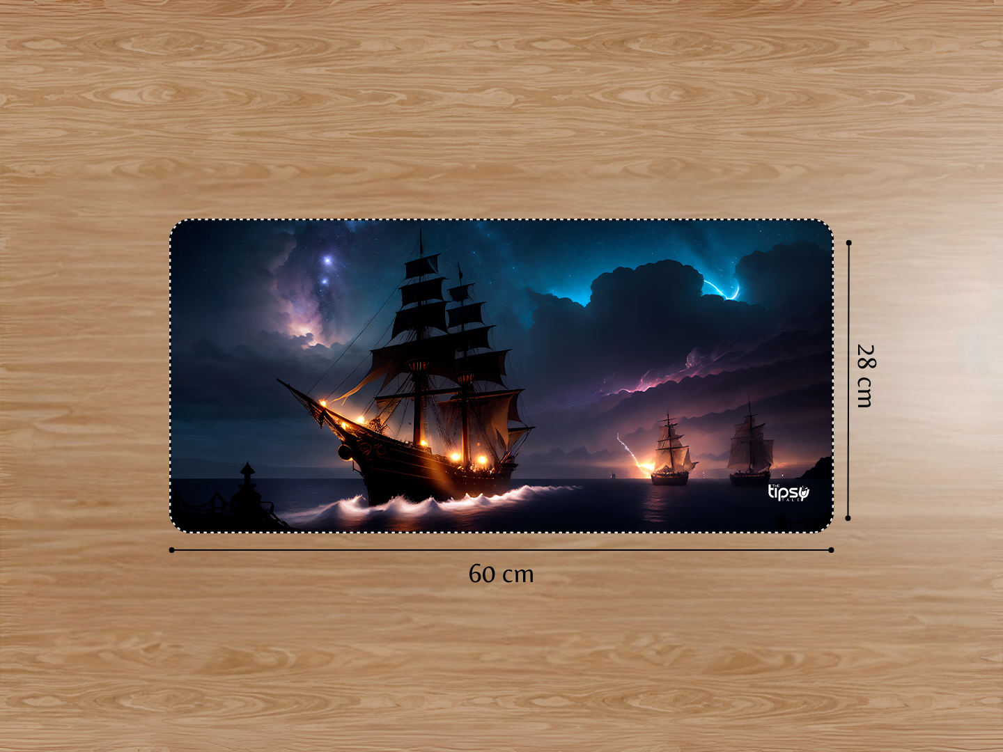 "In The Waves-Ship" Gaming Mousepad Elevate Your Gaming Experience