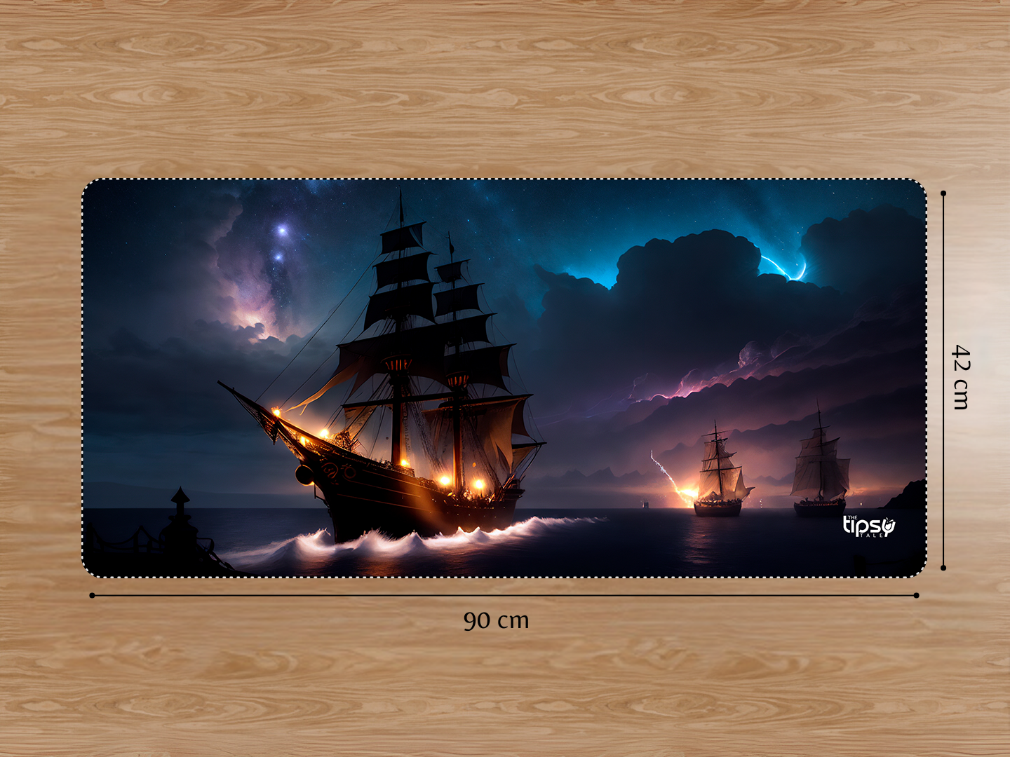 "In The Waves-Ship" Gaming Mousepad Elevate Your Gaming Experience