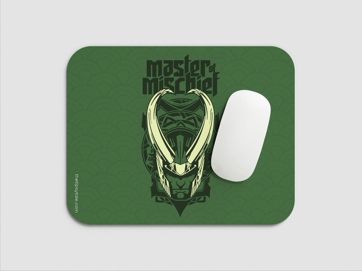 "MASTER OF MISCHIEF- LOKI" Mousepad Enhance Your Workspace with Style