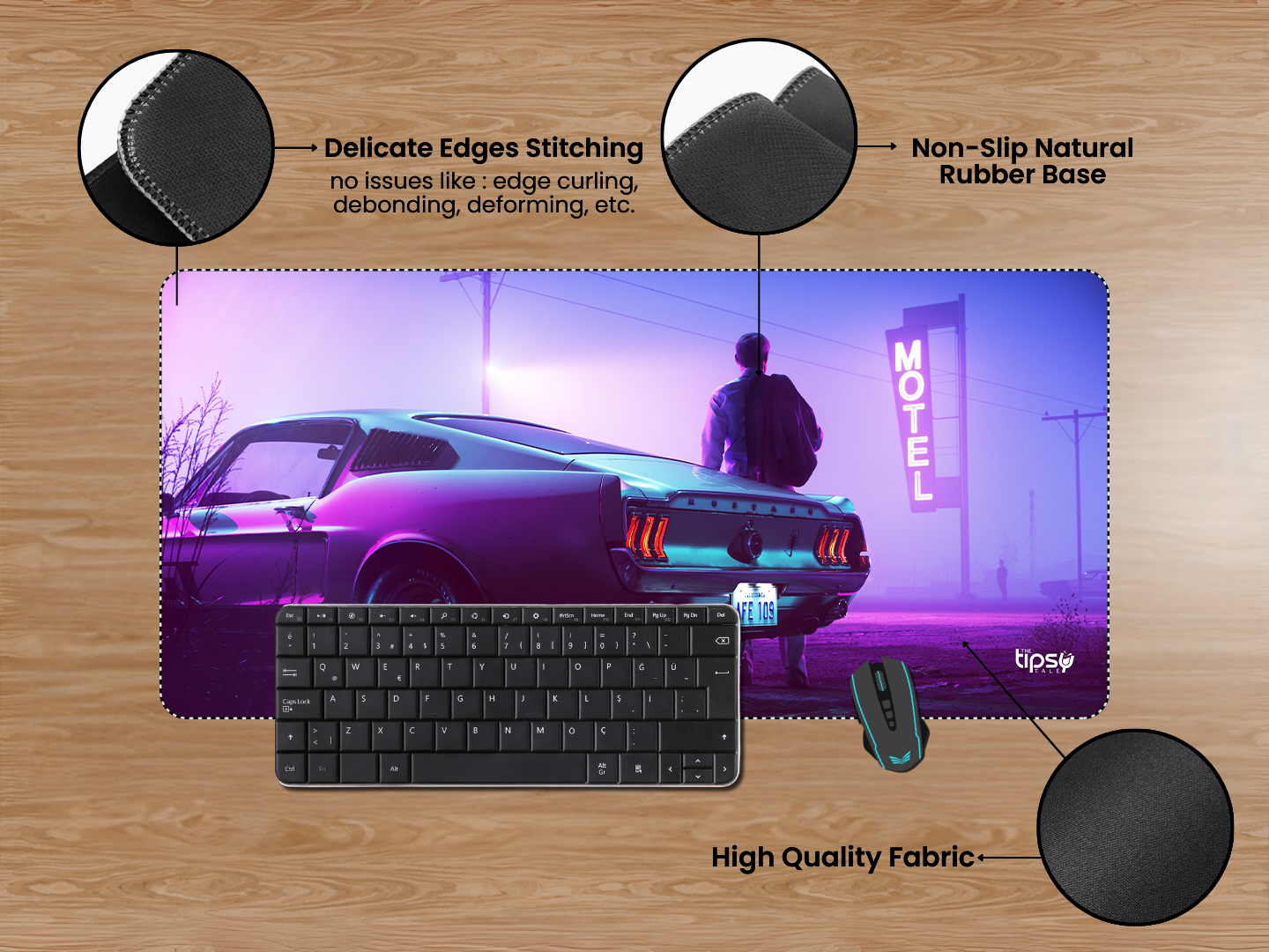 "FORD MUSTANG-MOTEL VIEW" Gaming Mousepad Elevate Your Gaming Experience