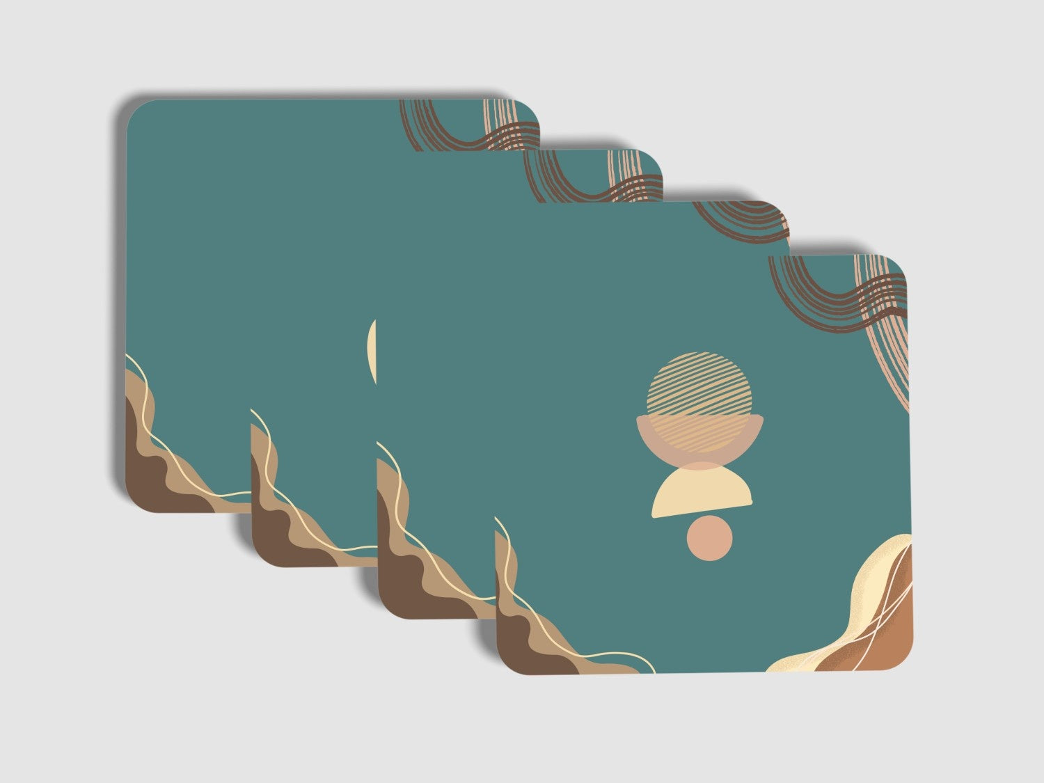 Quirky Abstract' Coaster Set of 4