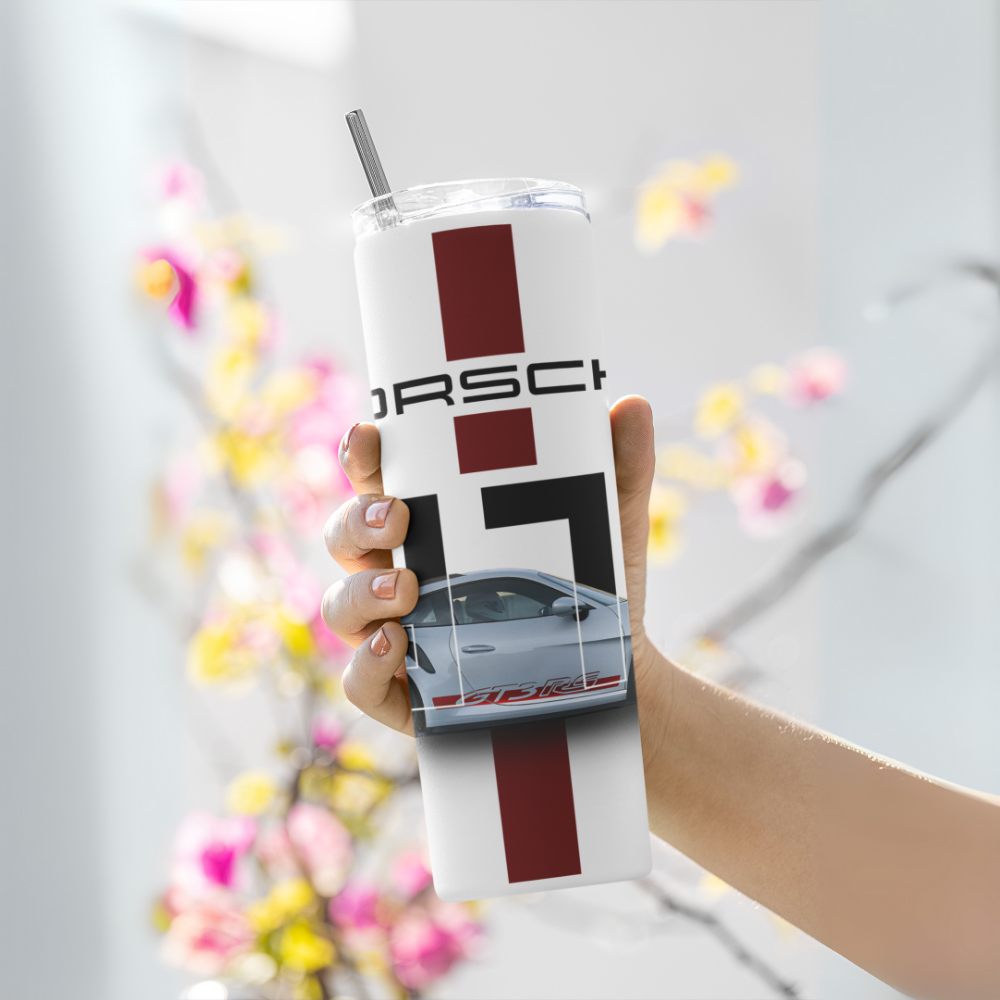 "PORSCHE GT3" Tumbler with Metal Straw