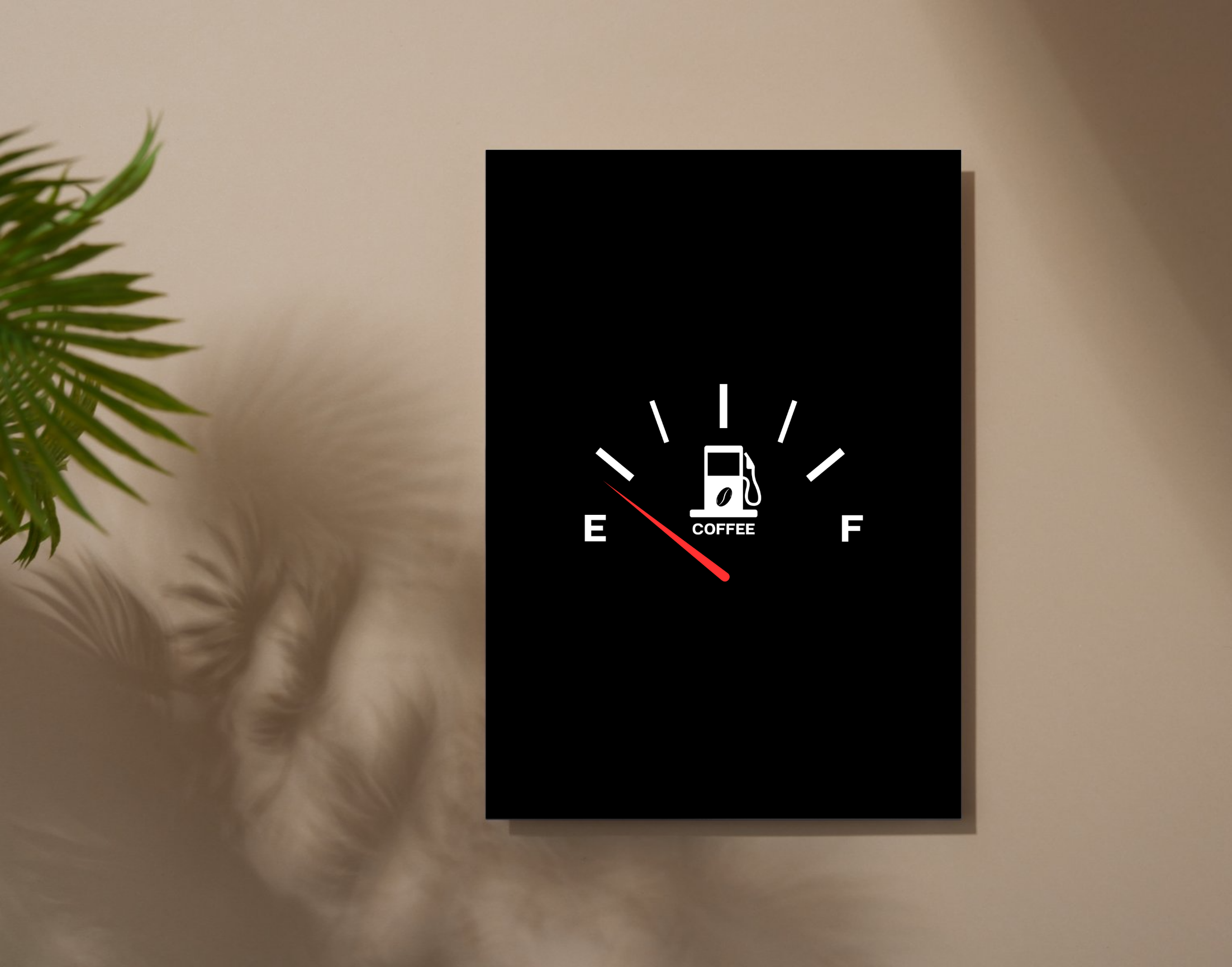 "NEED COFFEE"- Shiny & Sturdy Metallic Poster Art That Pops & Sticks (Literally!)