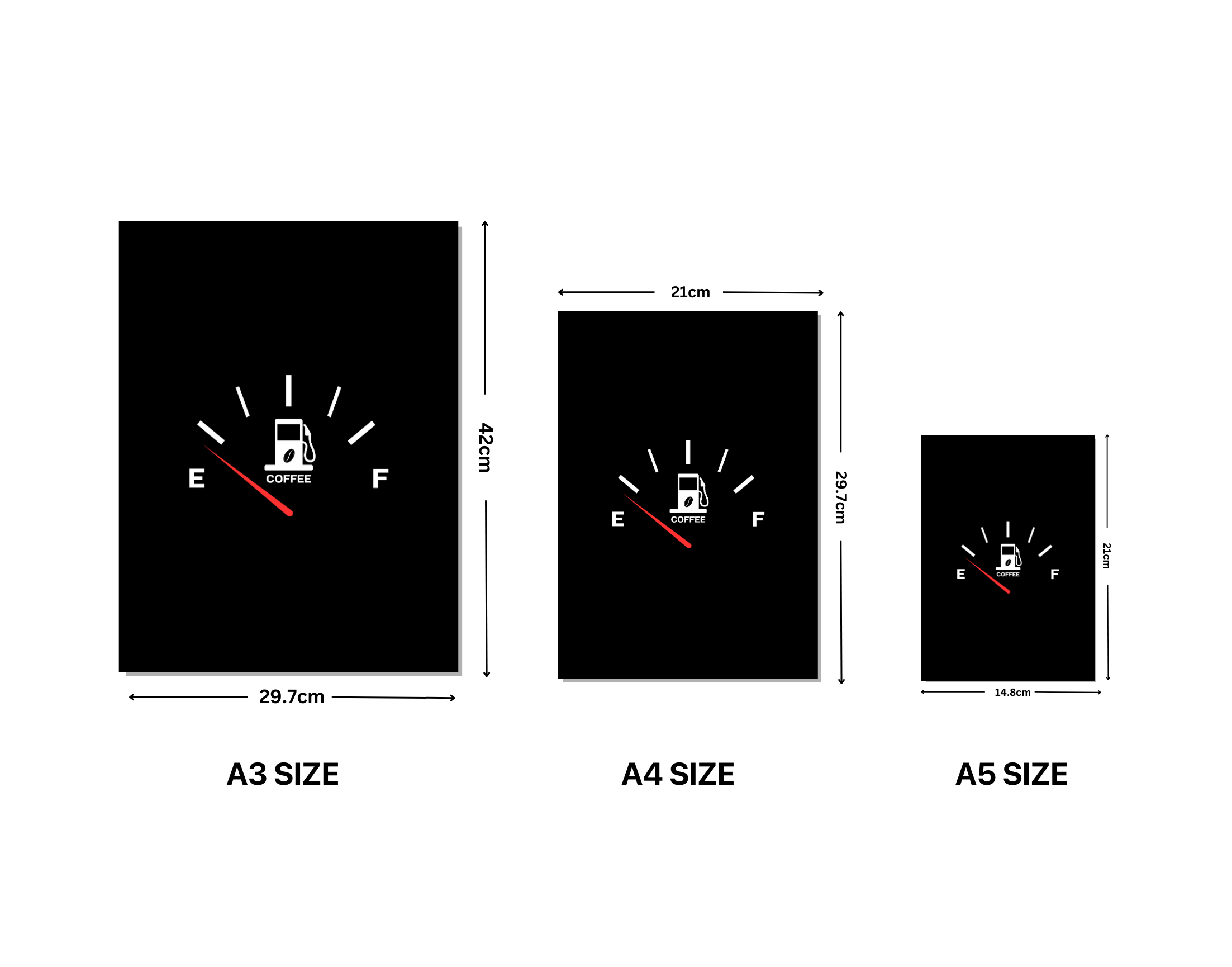 "NEED COFFEE"- Shiny & Sturdy Metallic Poster Art That Pops & Sticks (Literally!)