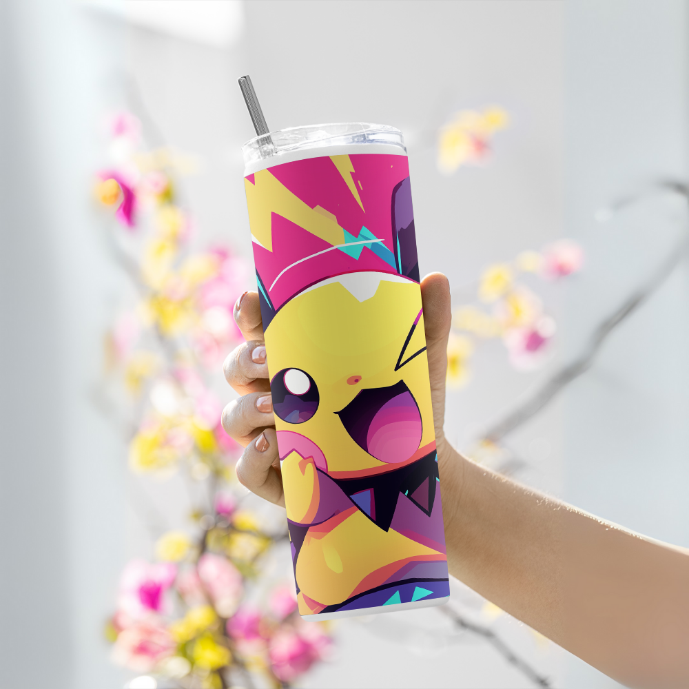 "Pikachu: Pokemon" Tumbler with Metal Straw
