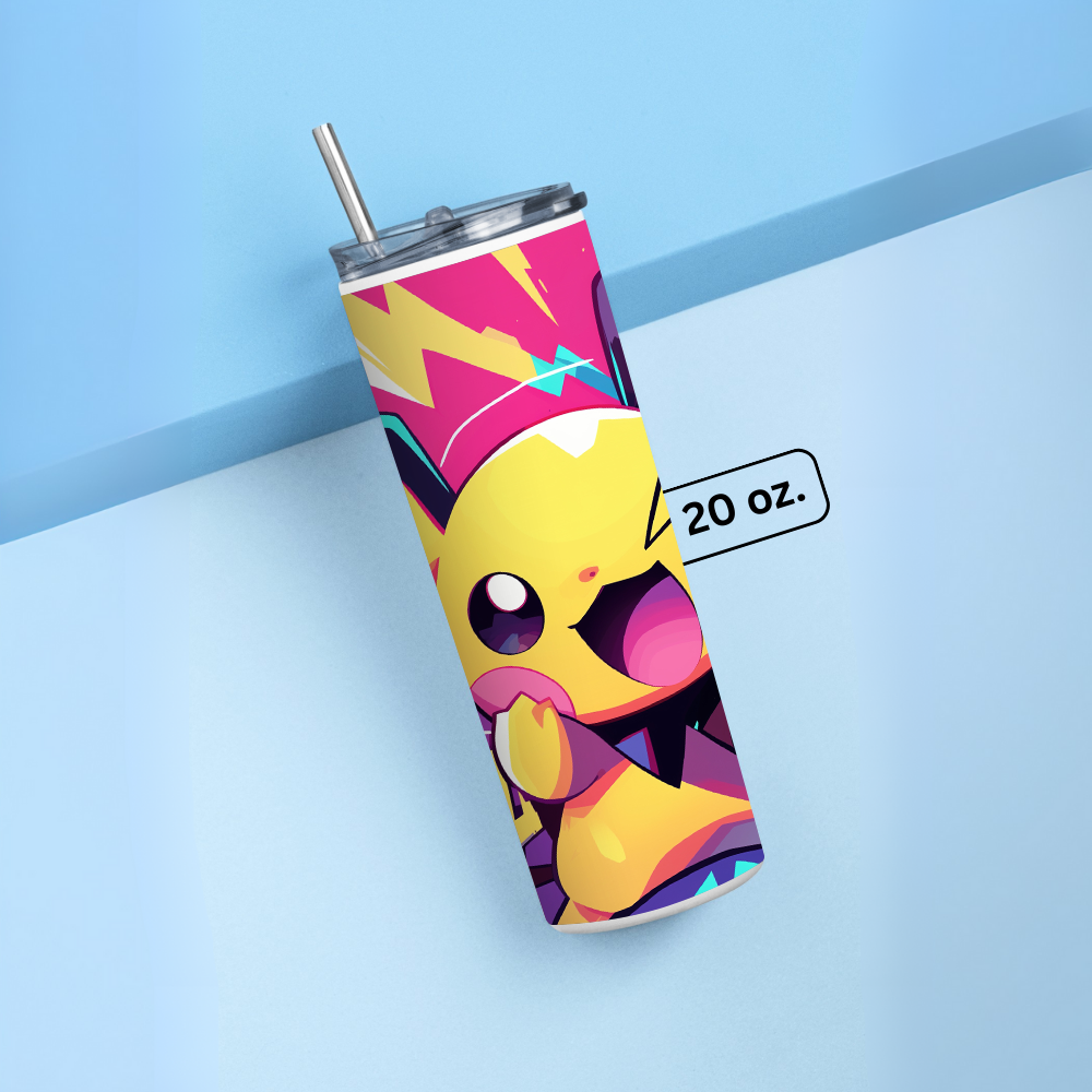 "Pikachu: Pokemon" Tumbler with Metal Straw