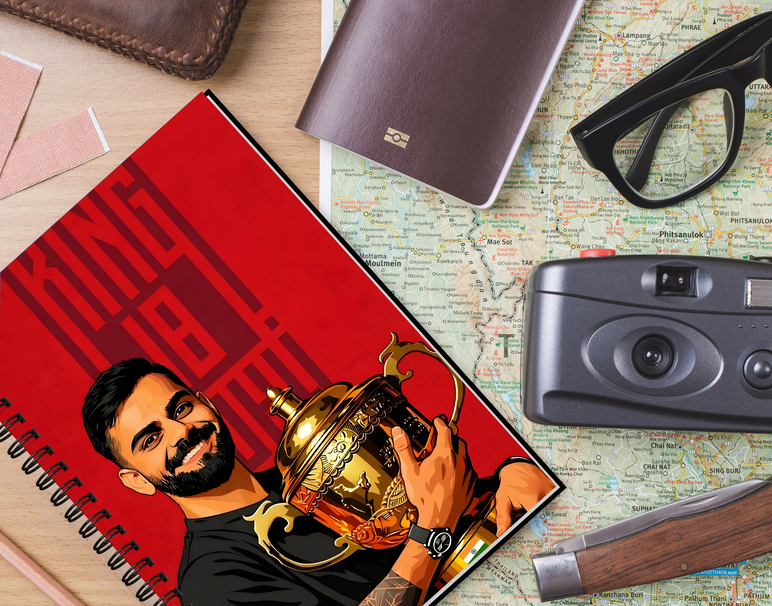 "VIRAT KHOLI J18: CRICKET FANDOM" -Elegant & Inspiring Diary for Daily Reflection