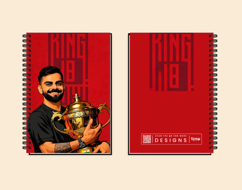 "VIRAT KHOLI J18: CRICKET FANDOM" -Elegant & Inspiring Diary for Daily Reflection