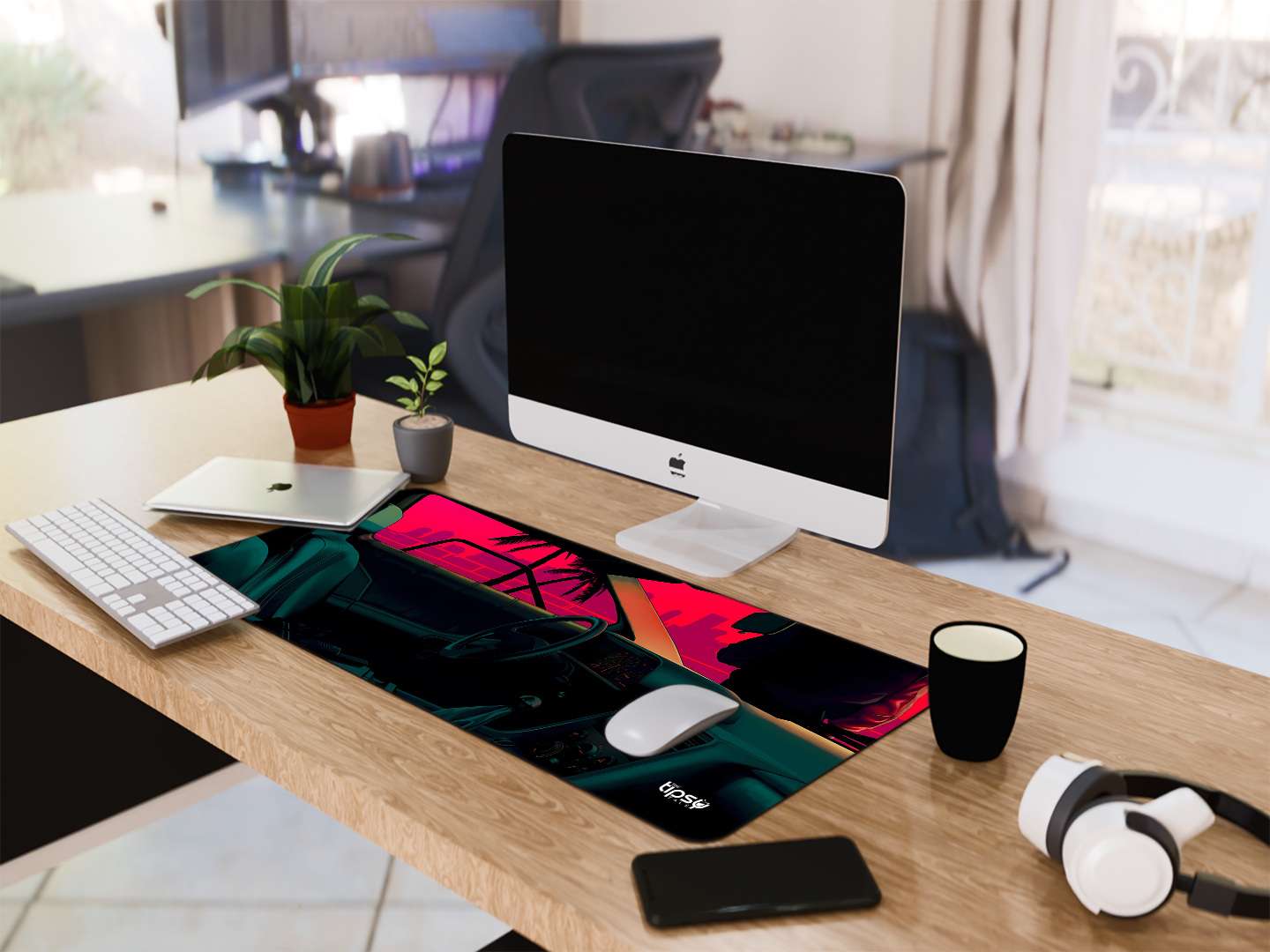 "SUNSET VIEW -CAR EDITION" Gaming Mousepad Elevate Your Gaming Experience