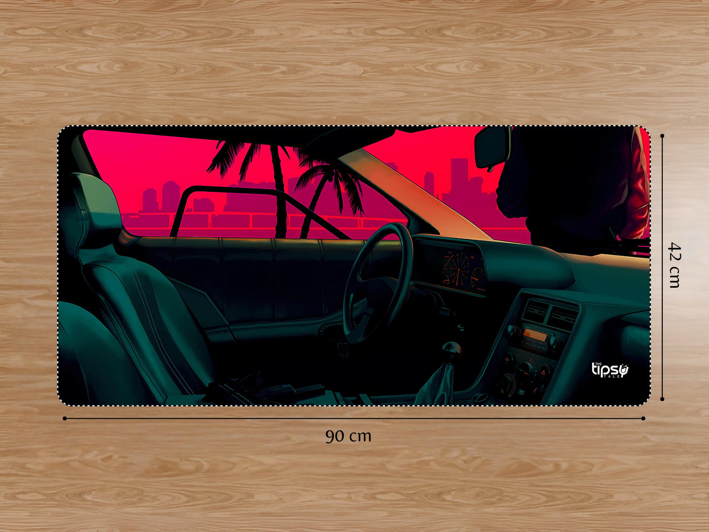 "SUNSET VIEW -CAR EDITION" Gaming Mousepad Elevate Your Gaming Experience
