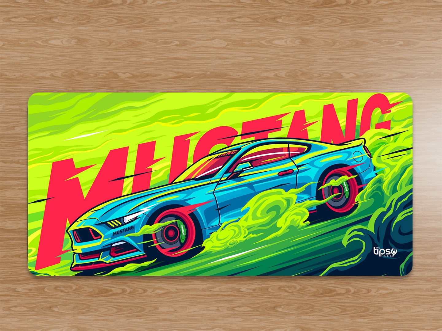 "MUSTANG- NEON SPEED" Gaming Mousepad Elevate Your Gaming Experience