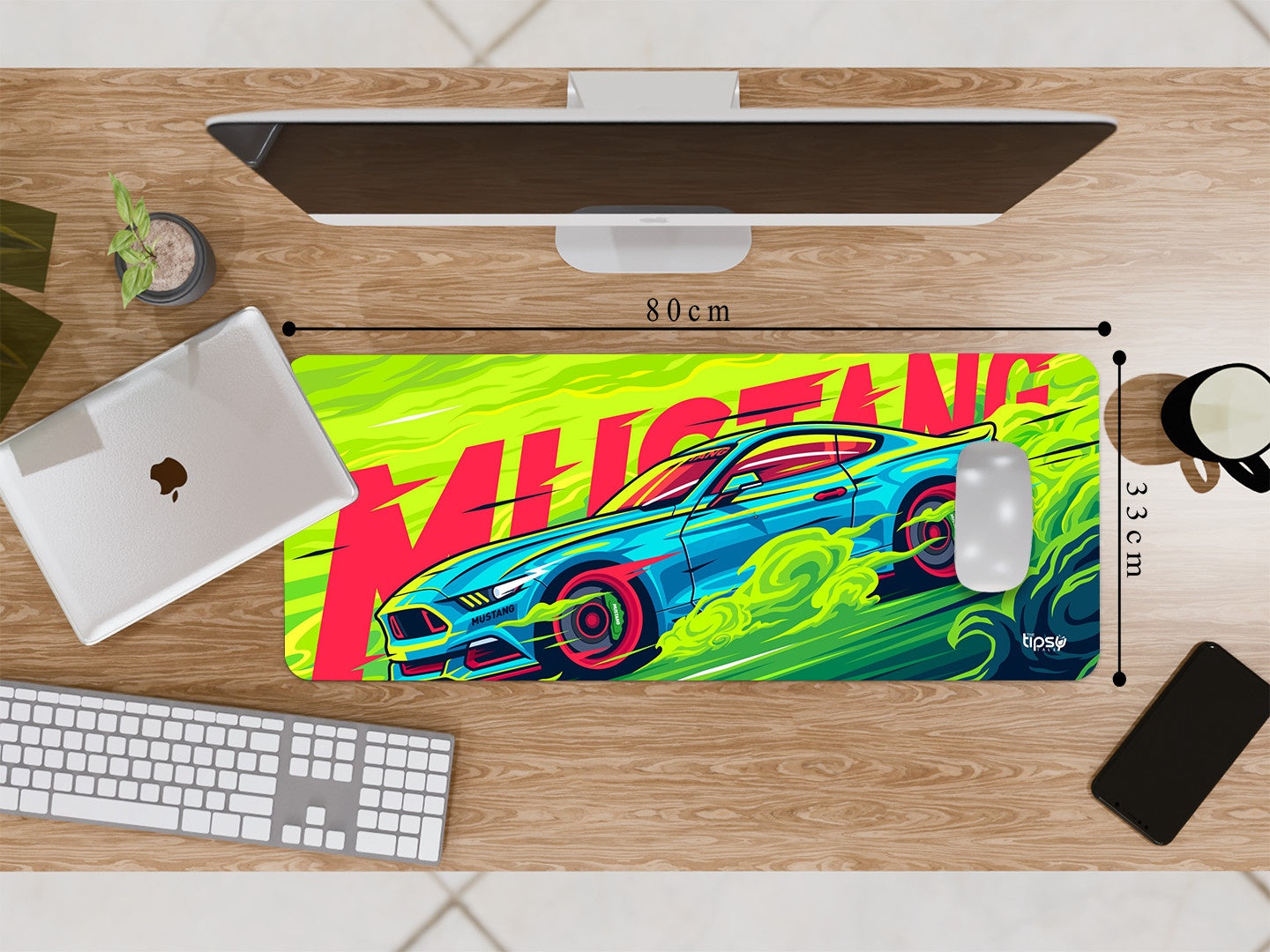 "MUSTANG- NEON SPEED" Gaming Mousepad Elevate Your Gaming Experience