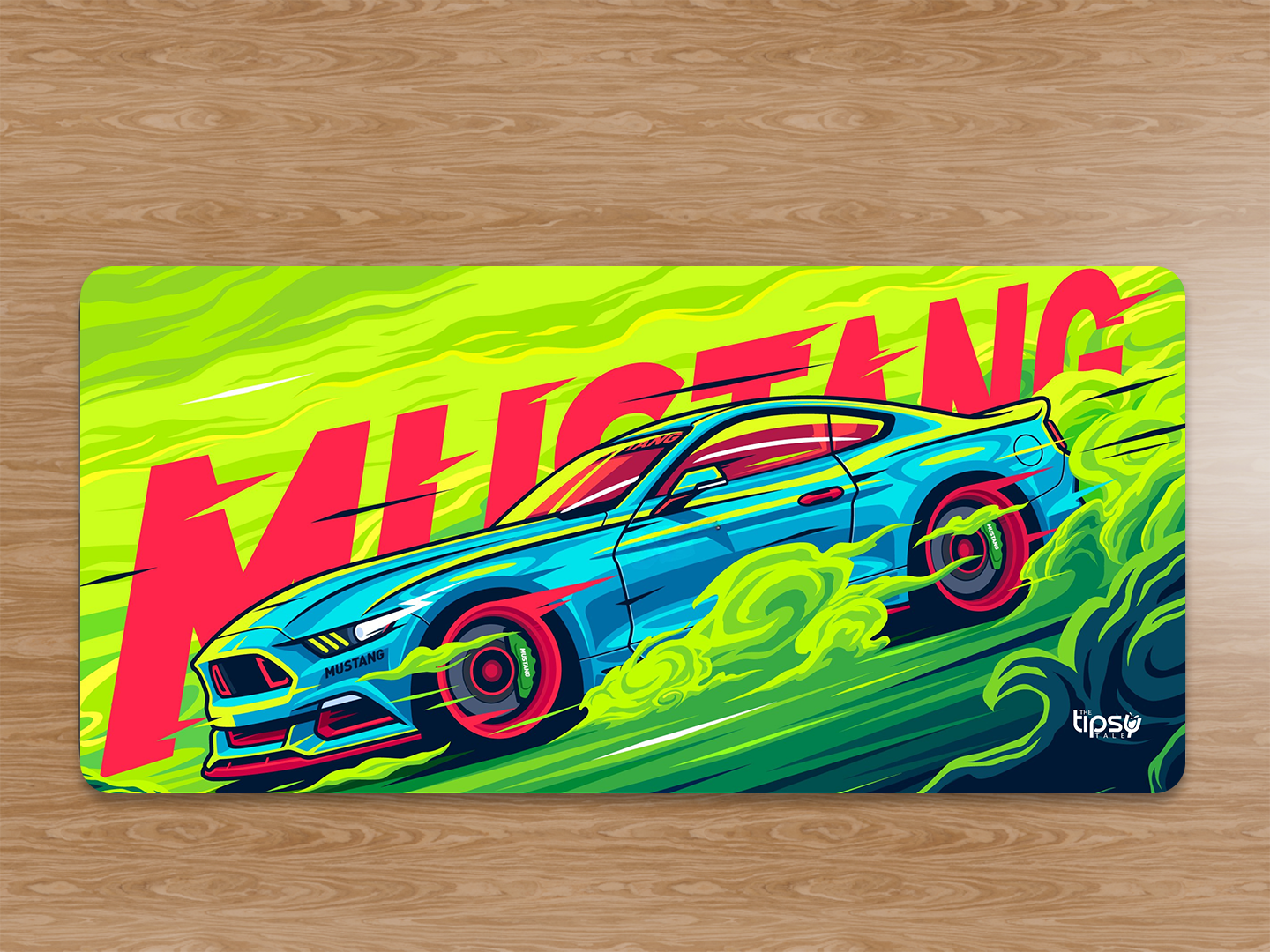 "MUSTANG- NEON SPEED" Gaming Mousepad Elevate Your Gaming Experience