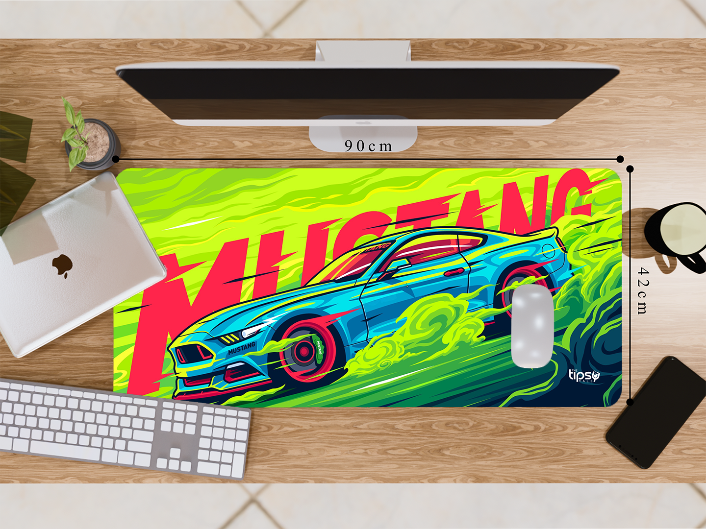 "MUSTANG- NEON SPEED" Gaming Mousepad Elevate Your Gaming Experience