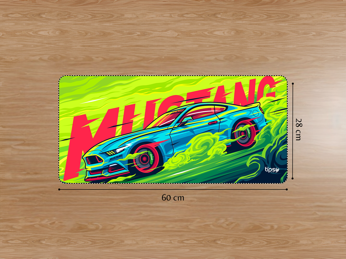 "MUSTANG- NEON SPEED" Gaming Mousepad Elevate Your Gaming Experience