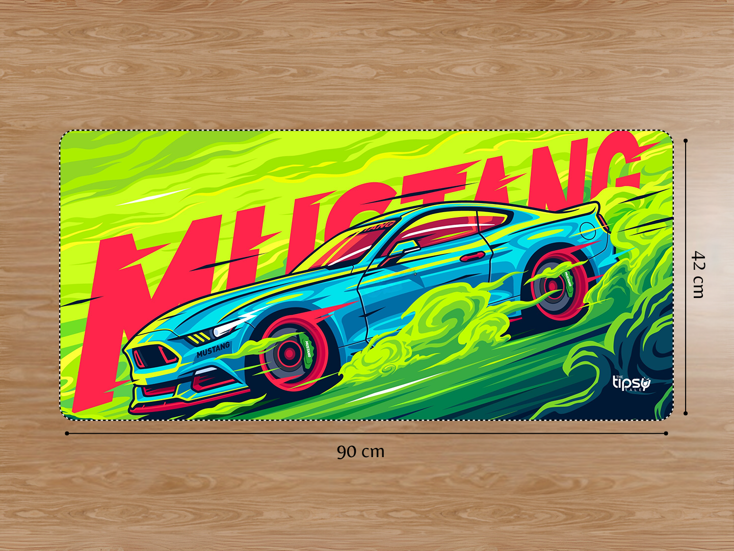 "MUSTANG- NEON SPEED" Gaming Mousepad Elevate Your Gaming Experience
